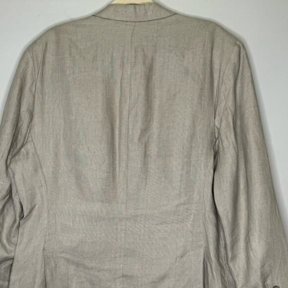 Peter Millar 100% Linen Summer Two Button Blazer Suit Jacket Beige XL - Picture 7 of 12